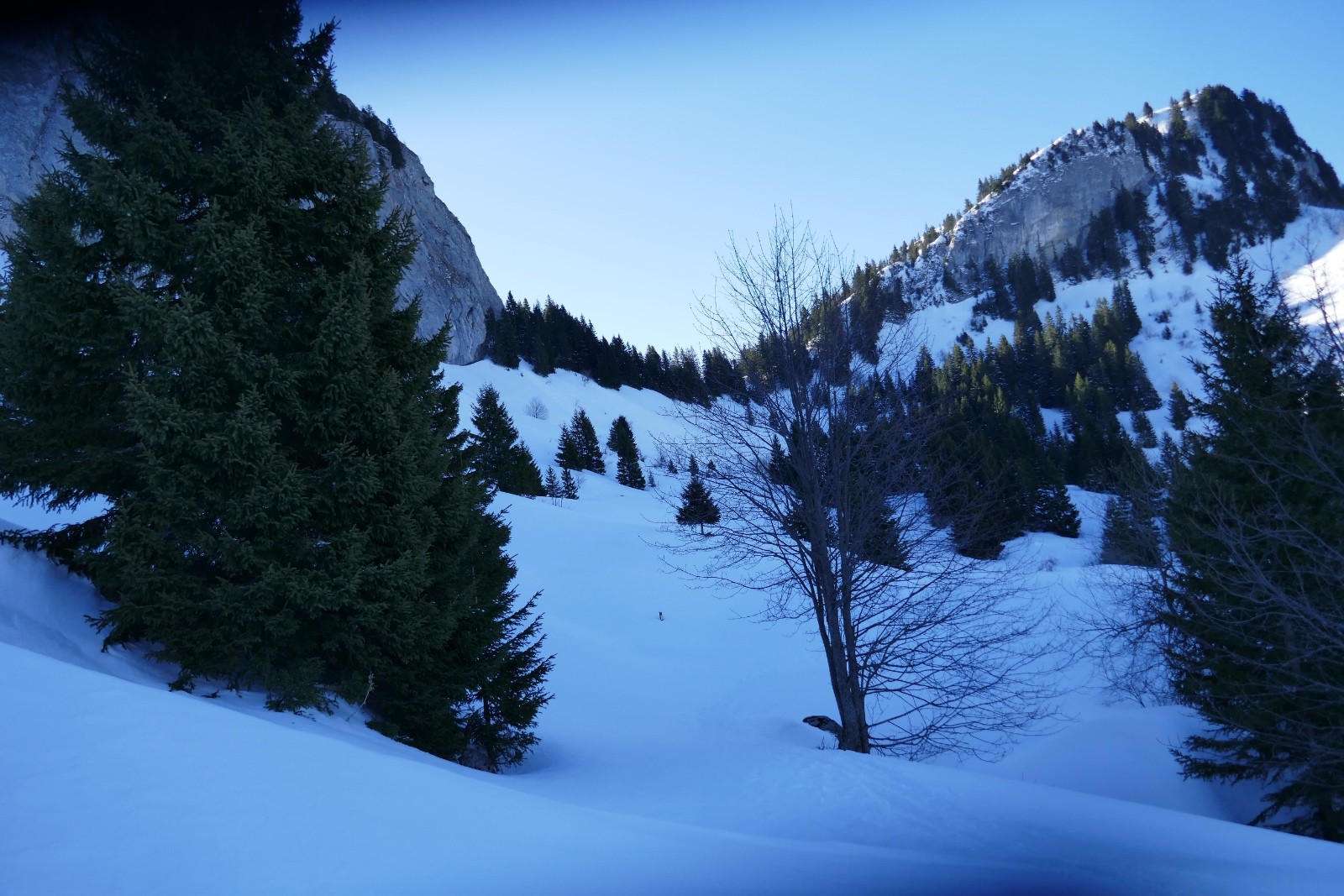 Descente nord du col de Cordon