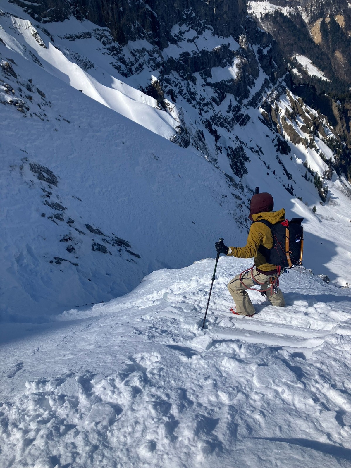 Avant&nbsp; la pente au dessus du relais&nbsp;