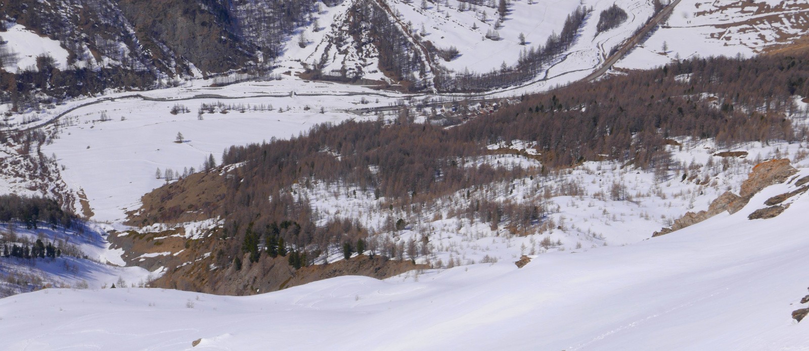 Vue sur la descente.
