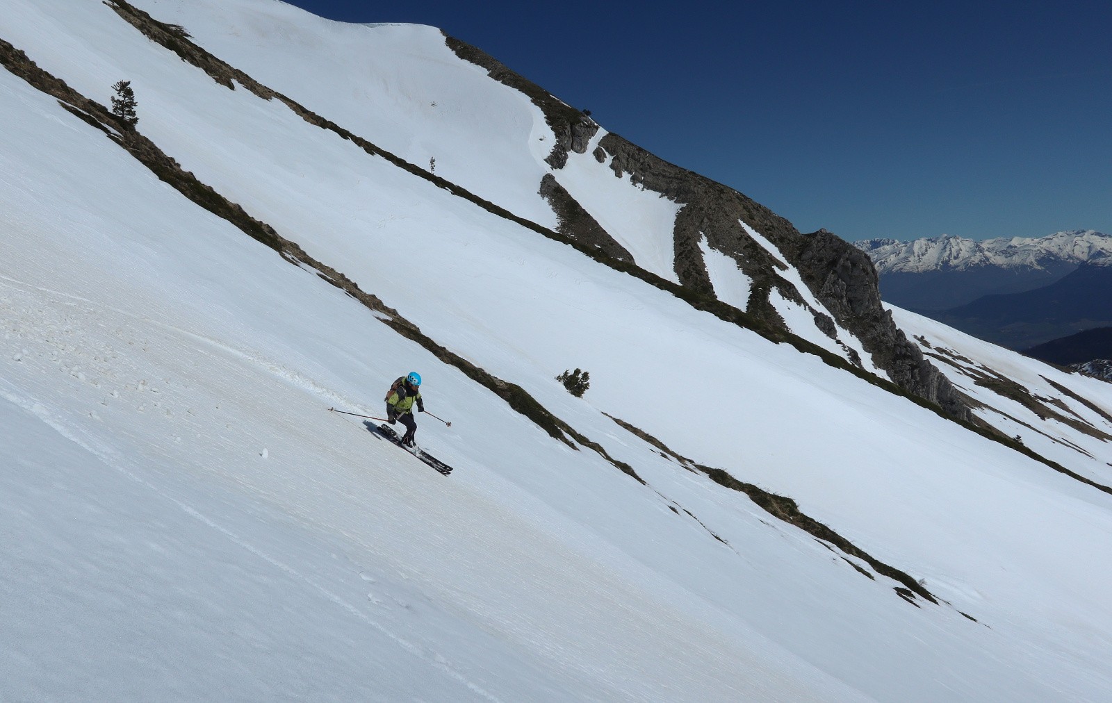 Redescente vers les Infournas&nbsp;