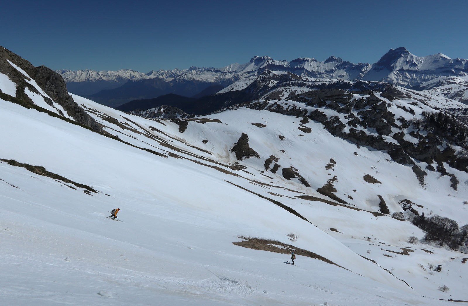 Redescente vers les Infournas&nbsp;