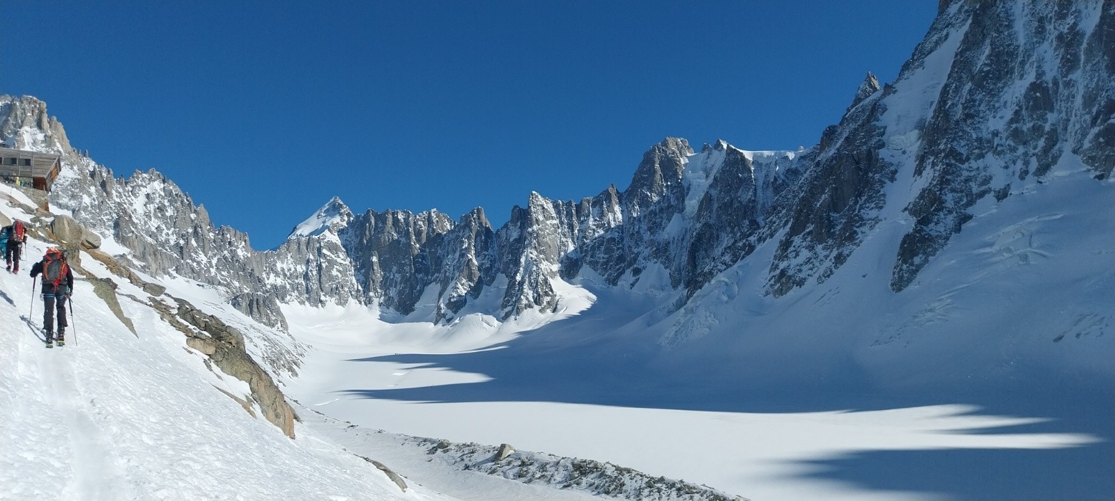 &nbsp;fond du cirque d'argentière avec le Mont Dolent