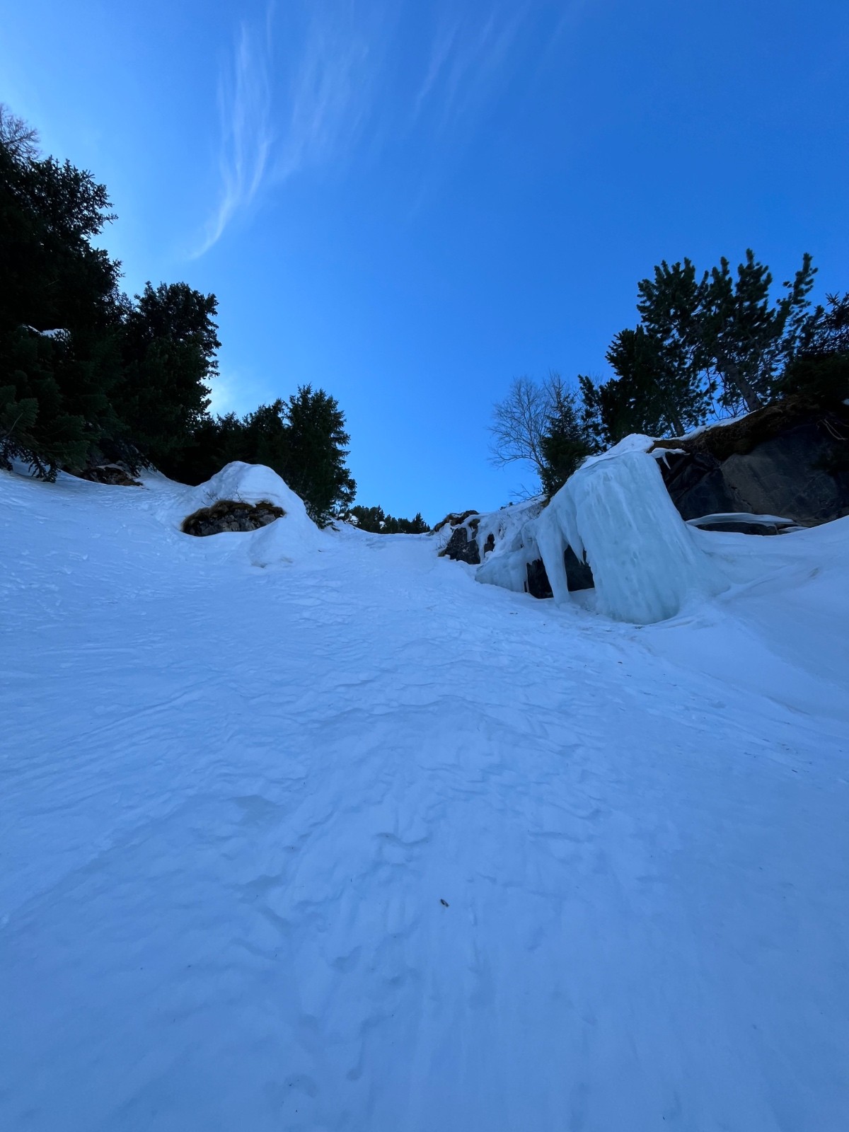 &nbsp;Premier couloir, ressaut en glace&nbsp;