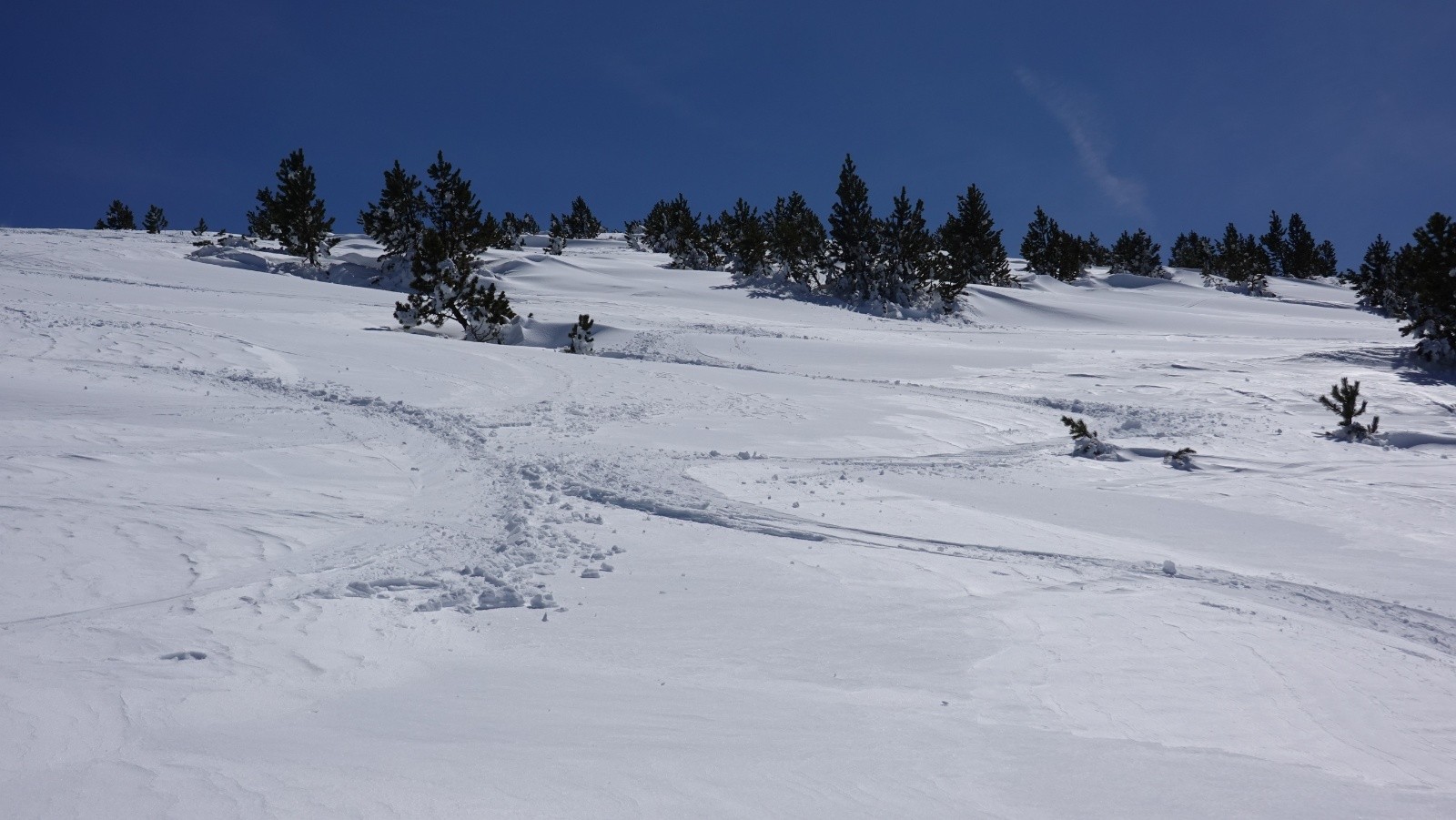 Bonne neige agréable à skier