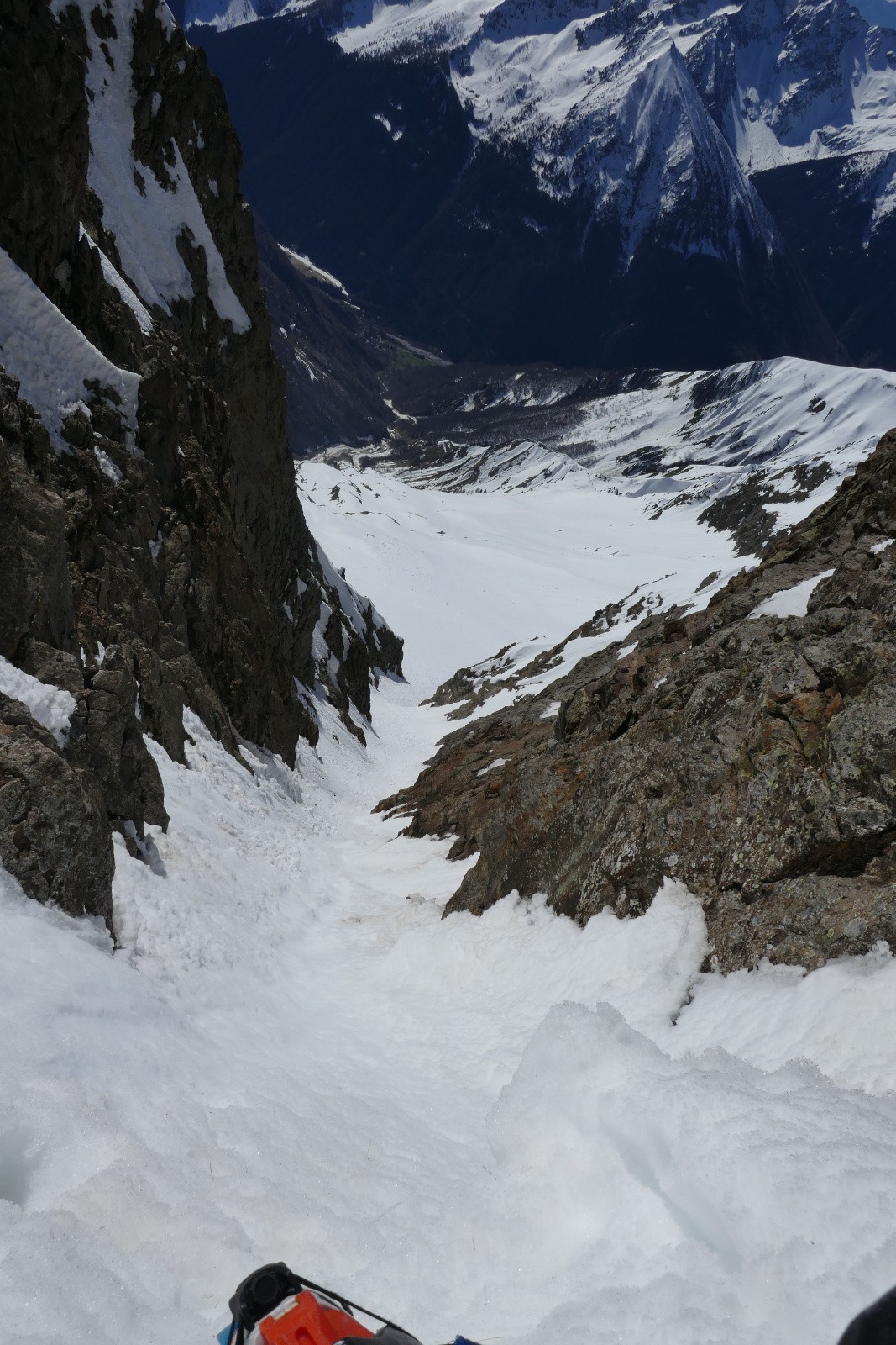 Le haut, trop concave pour être skié ce jour.&nbsp; 