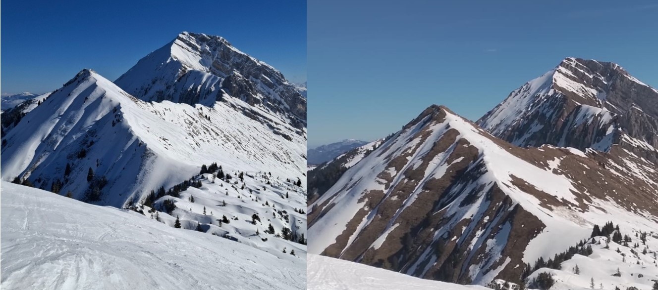 A gauche photo prise par Jean ro le 02-04 à droite ma photo d'aujourd'hui 07-04&nbsp;