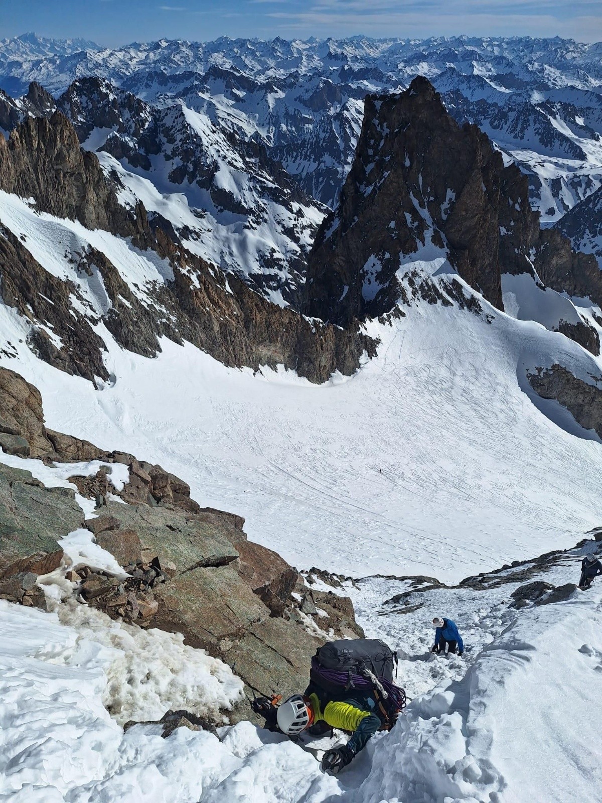 #9 J3 : Sortie du couloir de la Pointe Brevoort (3765m) J3 : Sortie du couloir de la Pointe Brevoort (3765m)