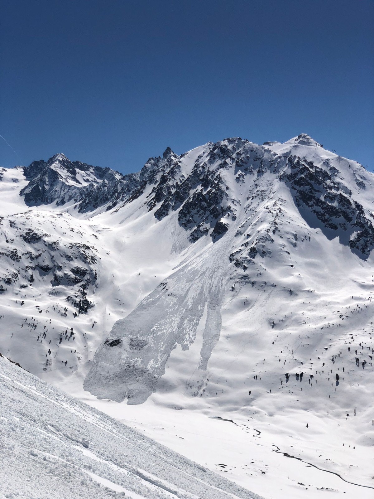 La grande avalanche en versant Est du Mont Vallon (Crête des Mines) 