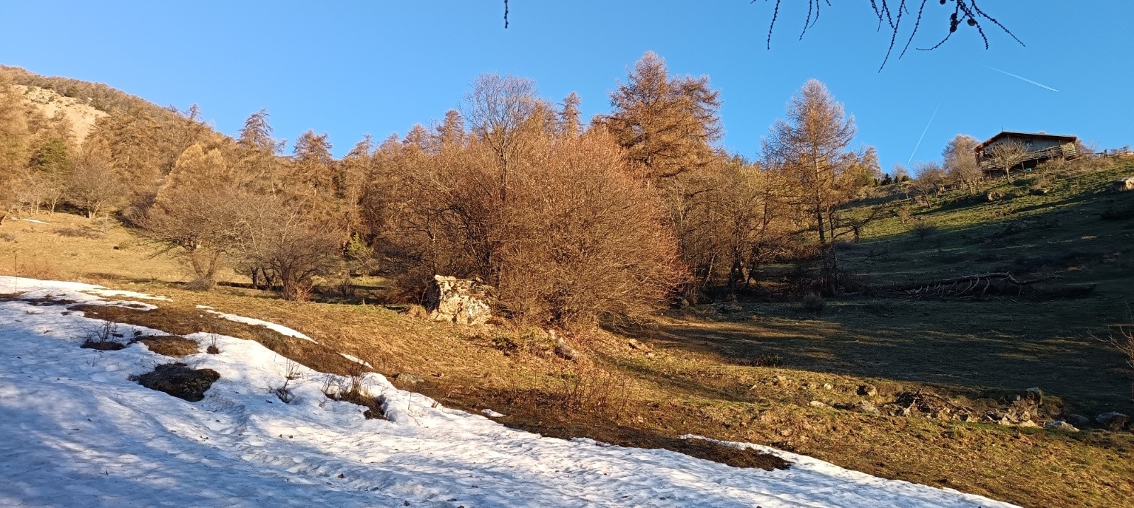 Montée champêtre mais déneigée&nbsp;