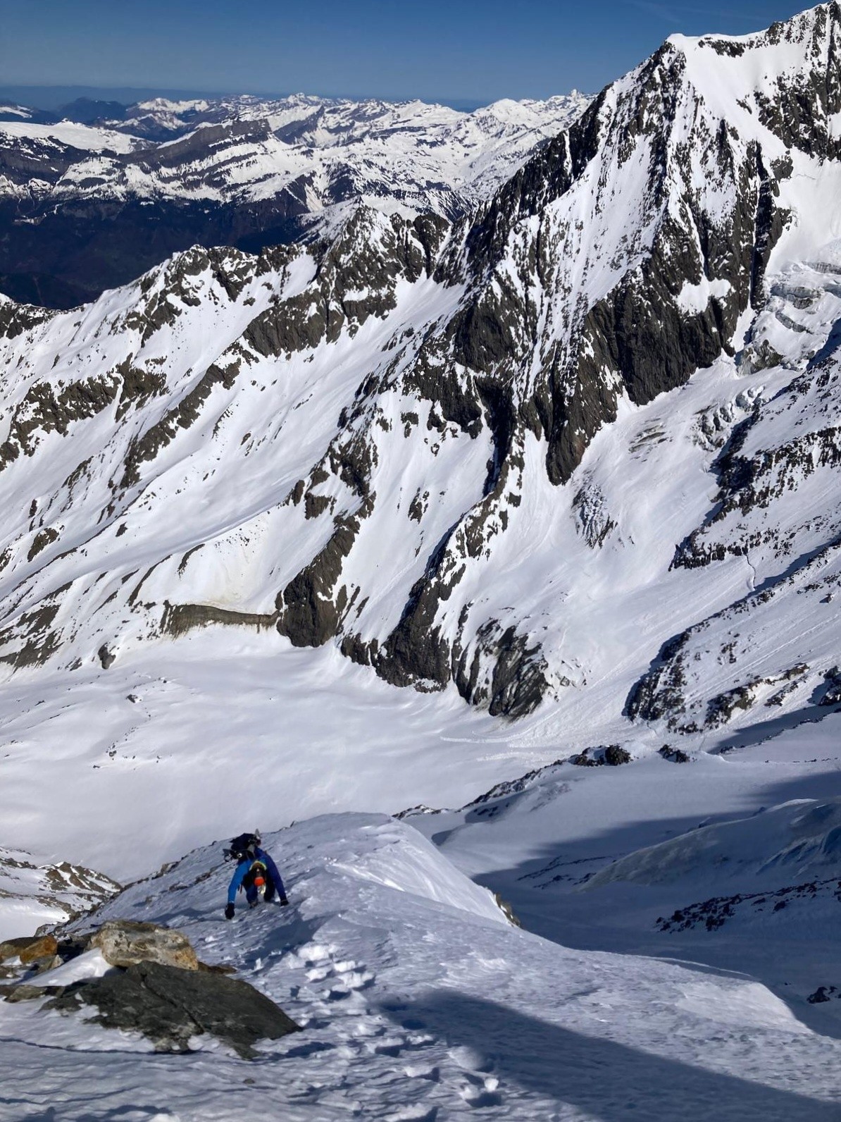 Dans la partie raide de la fin de la Metrier&nbsp;