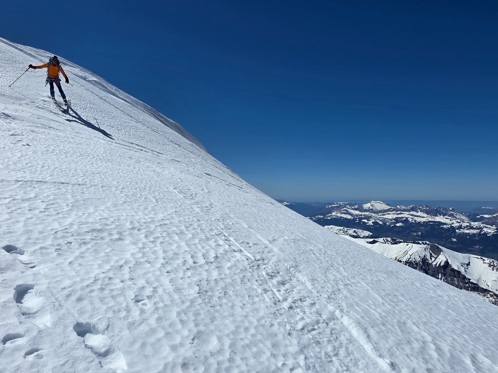 Départ du sommet du Miage