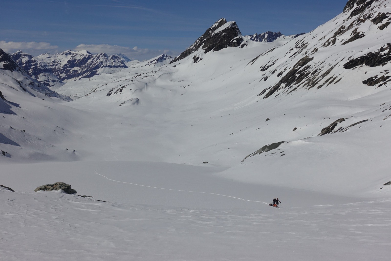 Louis et Leonard sur le glacier du Baounet