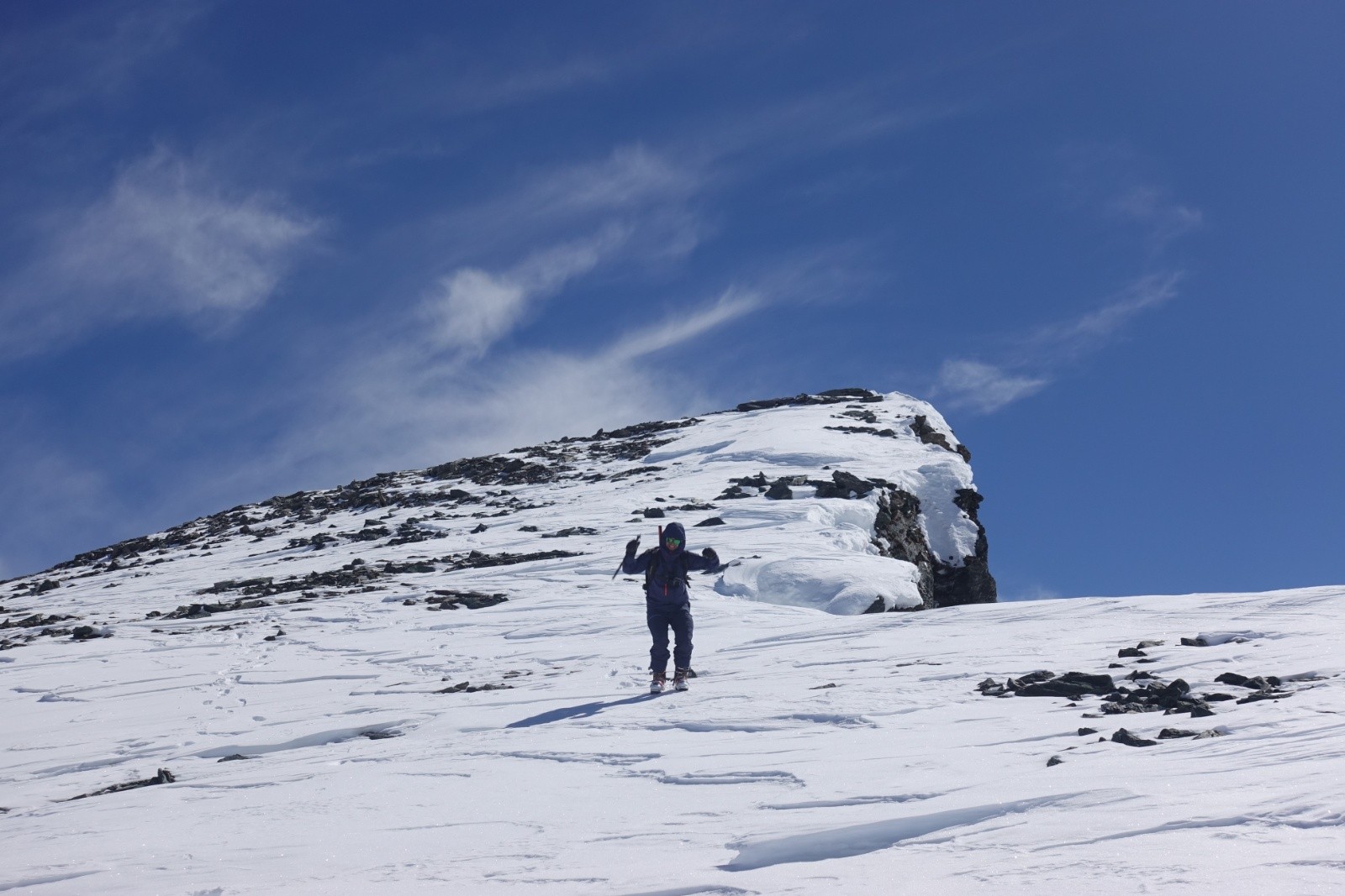Redescente de la pointe de la Valette