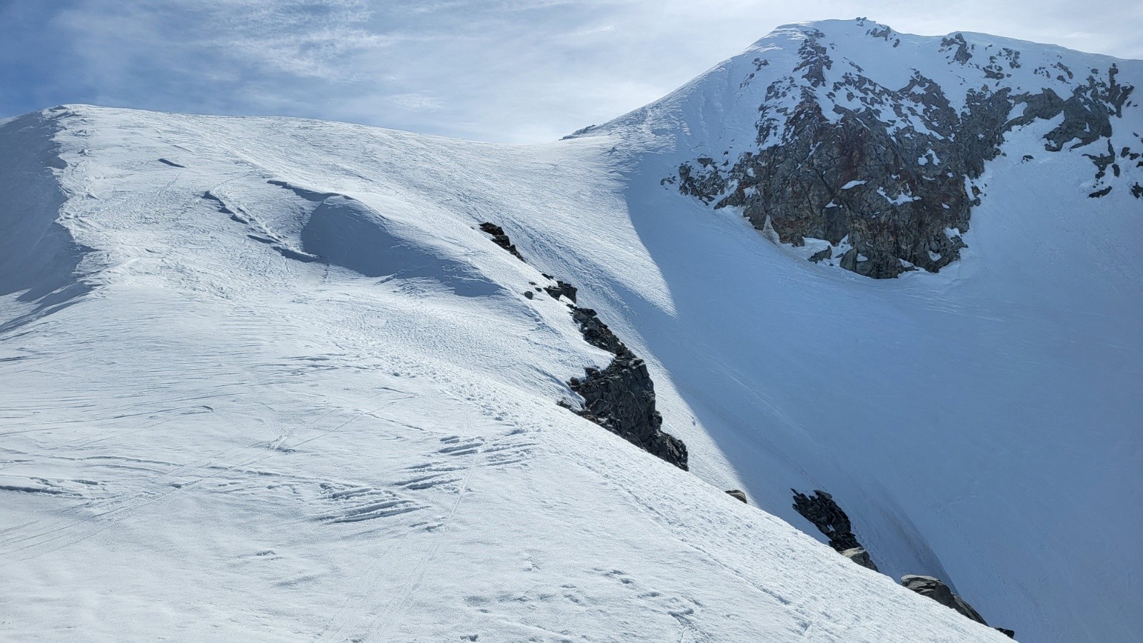 J3 Col des Vedettes. Attention de ne pas descendre trop bas sinon il faudra remonter.