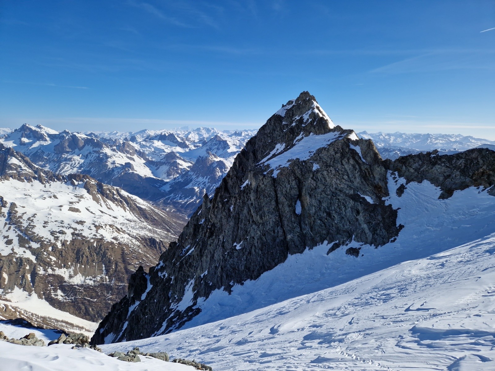 Pics du Casset vus de la pente supérieure