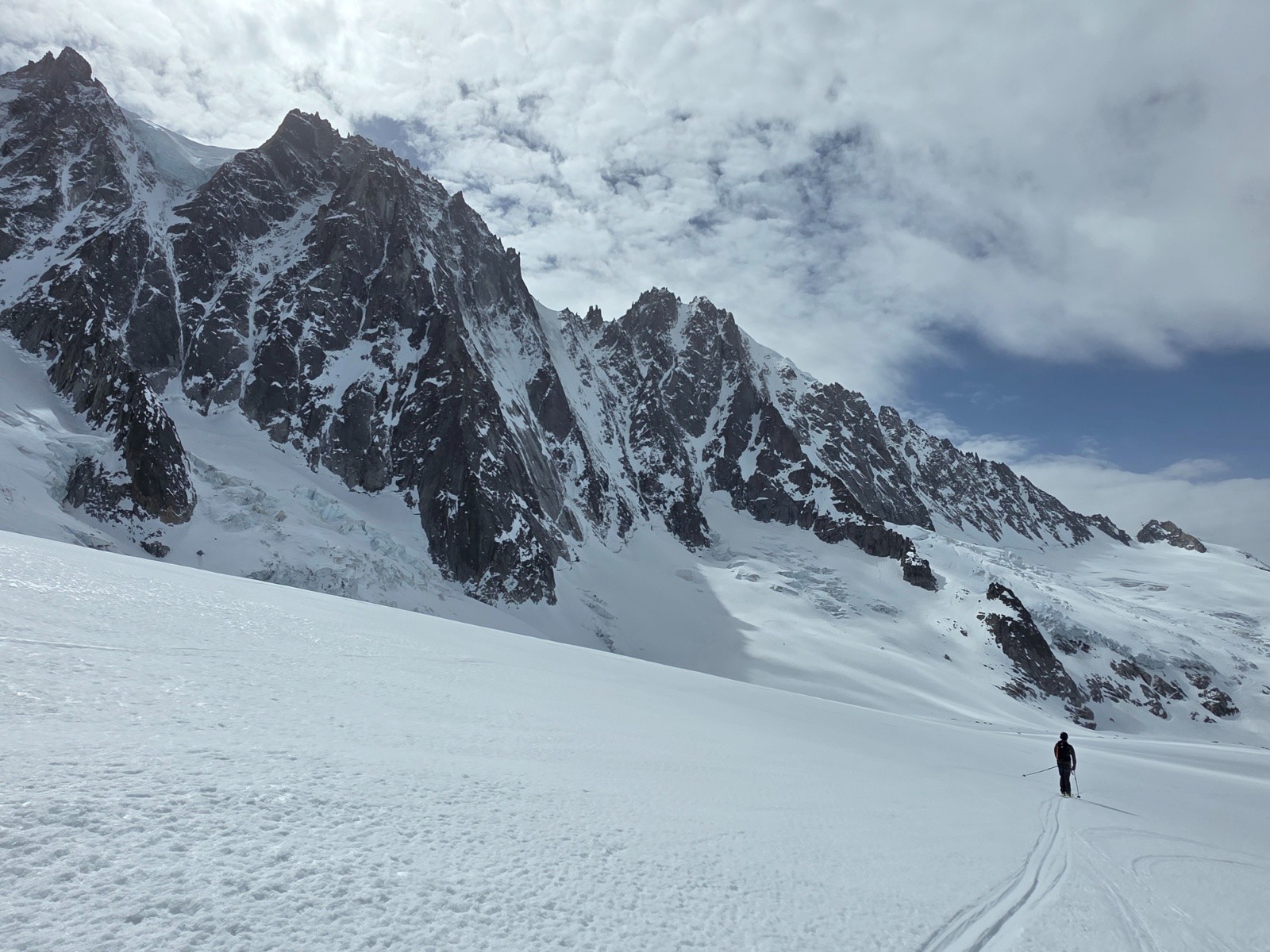 Descente cool sur le glacier d Argentiere&nbsp;