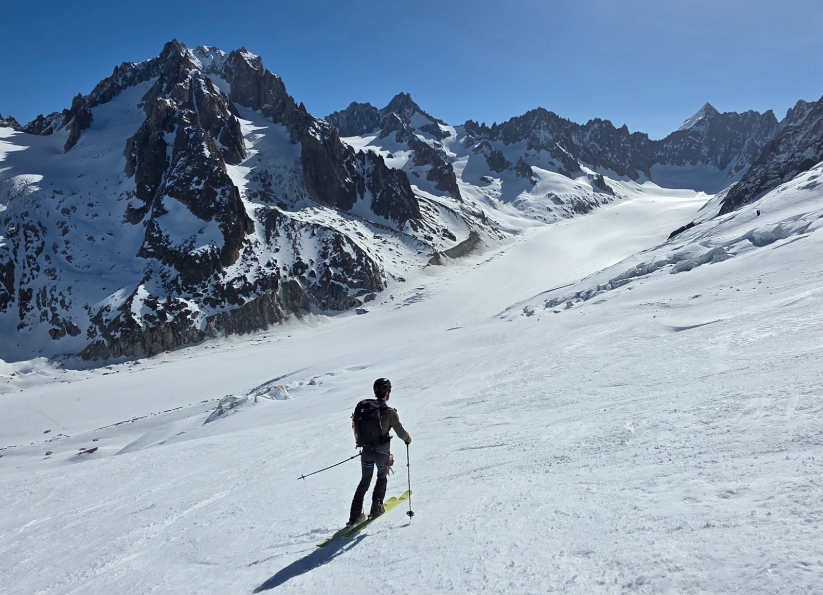 &nbsp;On descend sur le glacier
