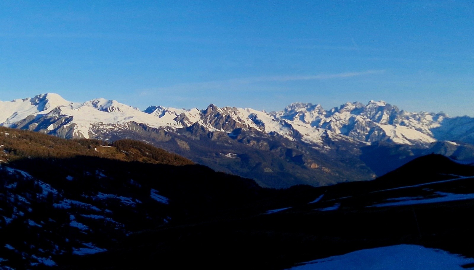 Vautisse et Ecrins au petit matin&nbsp;