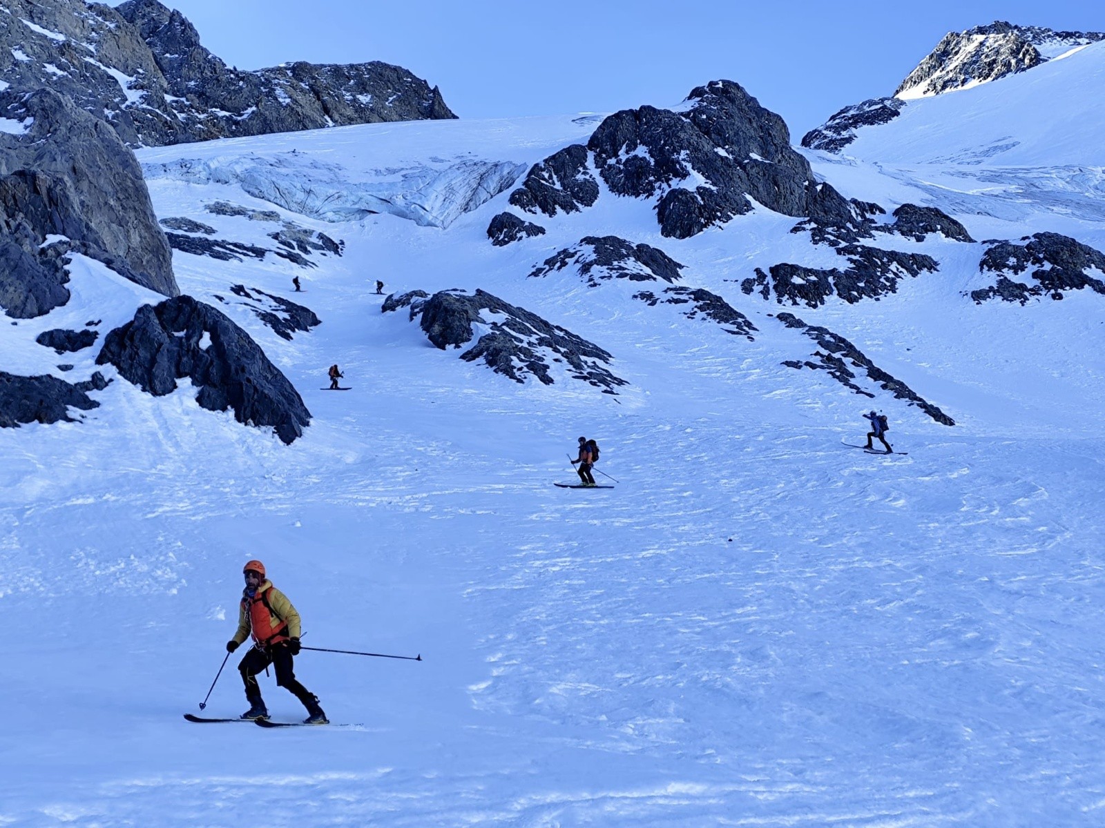Descente glacier des Agneaux&nbsp;