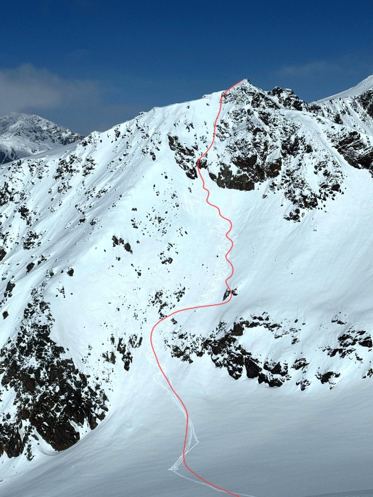 J2: Face SW (5.1/E3) de la Cima di Peio (jus de slip sur la sortie, ça passait plus à droite sur l'épaule)&nbsp;