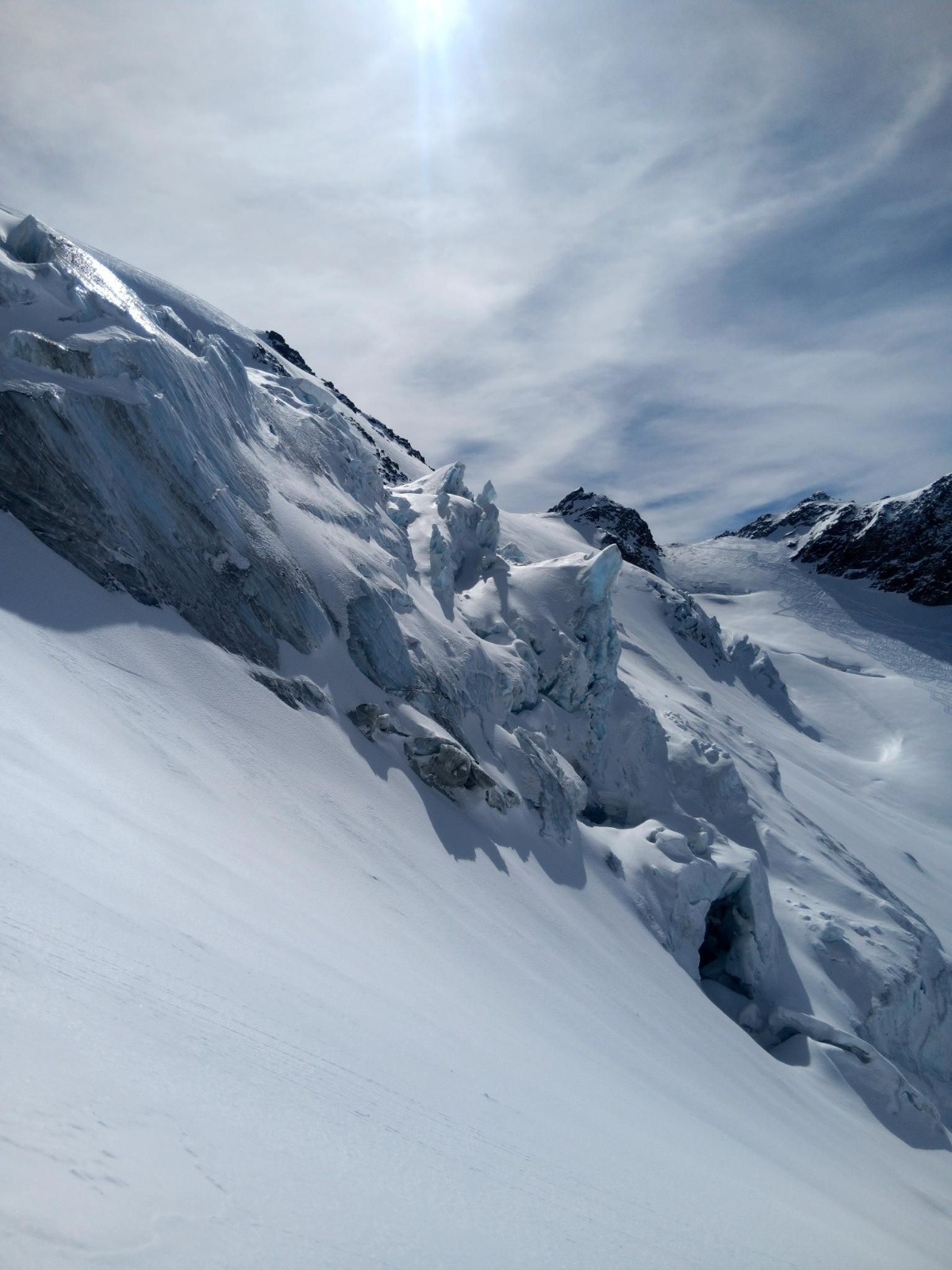 J3: Séracs dans la montée du Cedevale&nbsp;