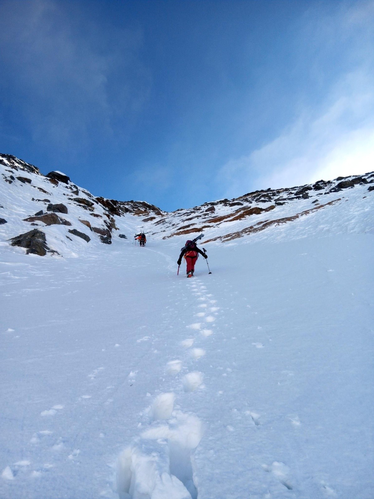 &nbsp;J6: Marine dans le 2nd couloir de la Cima di Forni Occidentale (4.3/E2)