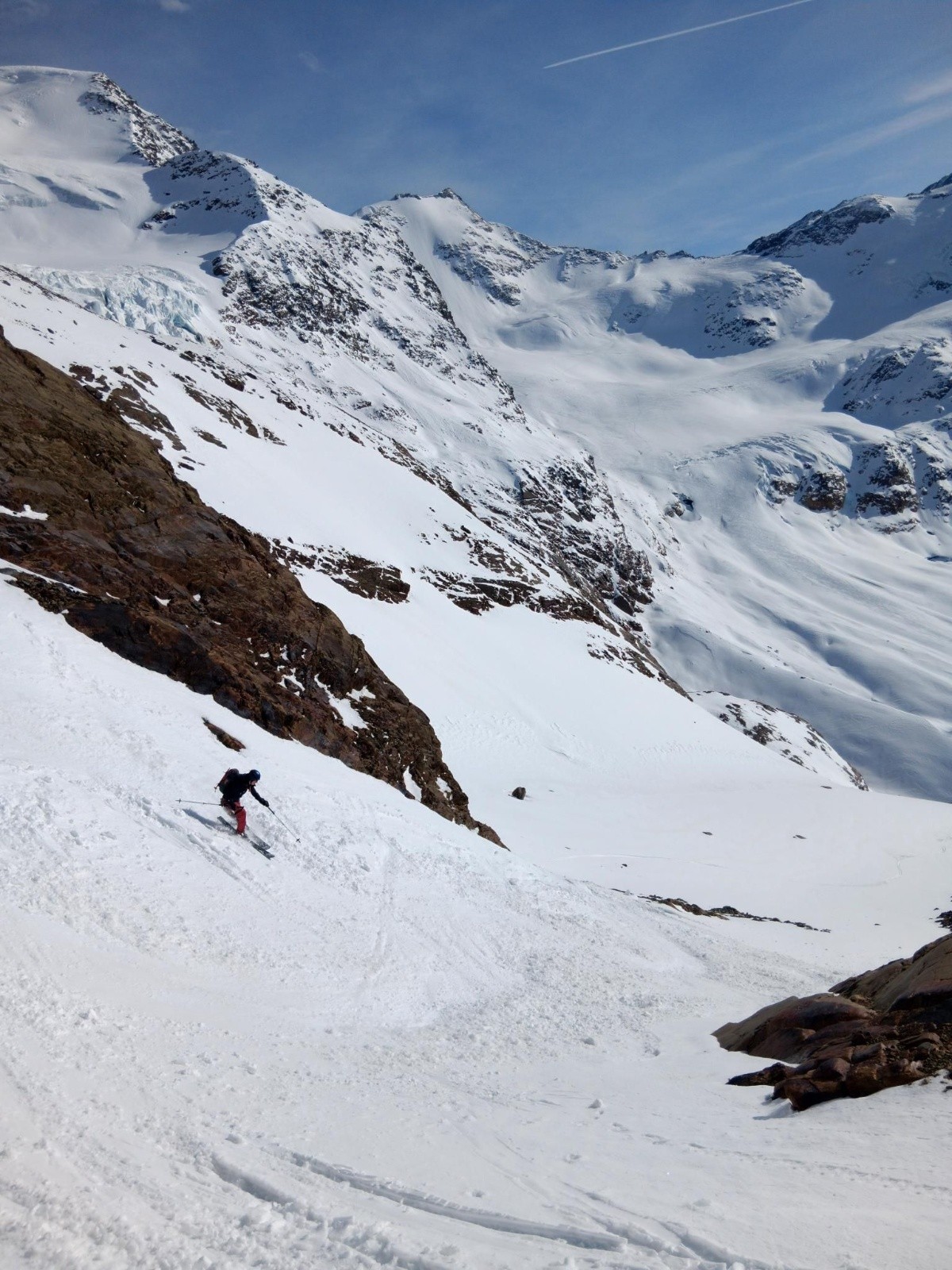 &nbsp;J7: Marine dans la descente de la Pale de la Mare, transfo à point