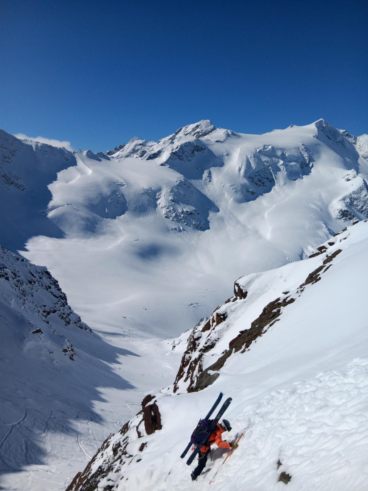 J2: Toto dans la montée esthétique de la Cima di Peio (3548m)&nbsp;
