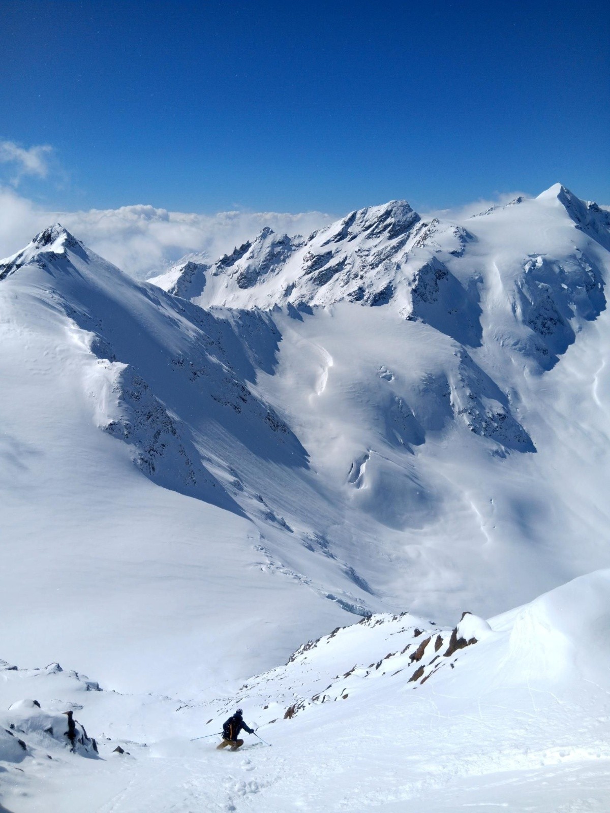 &nbsp;J2: Mathieu dans la face SW (5.1/E3) de la Cima di Peio