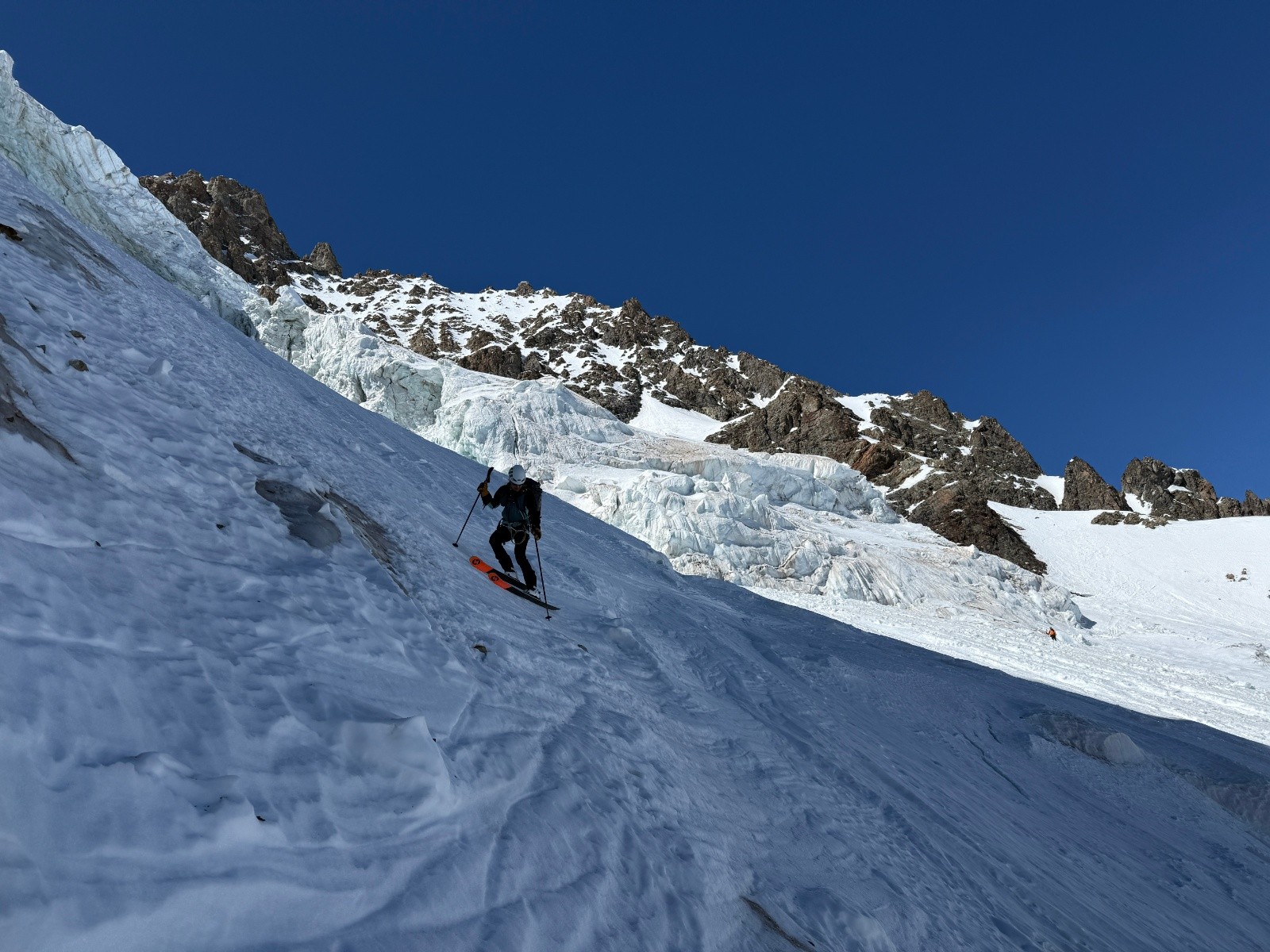 &nbsp;La fin du Glacier des Violettes et les derniers séracs