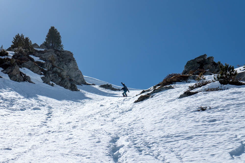 presque au sommet du couloir N 2247m