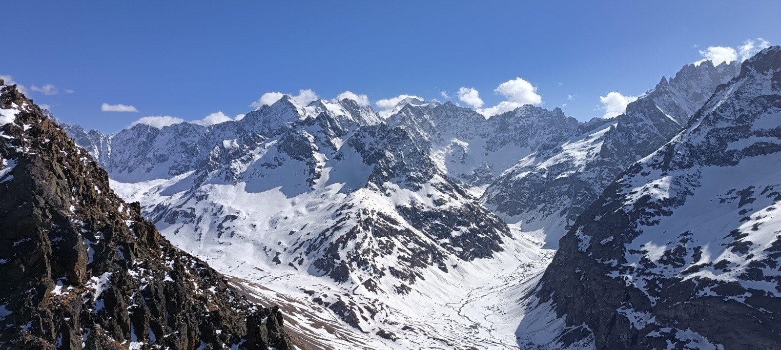 &nbsp;Barre des Écrins et vallon d'Arsine du col de Laurichard&nbsp;