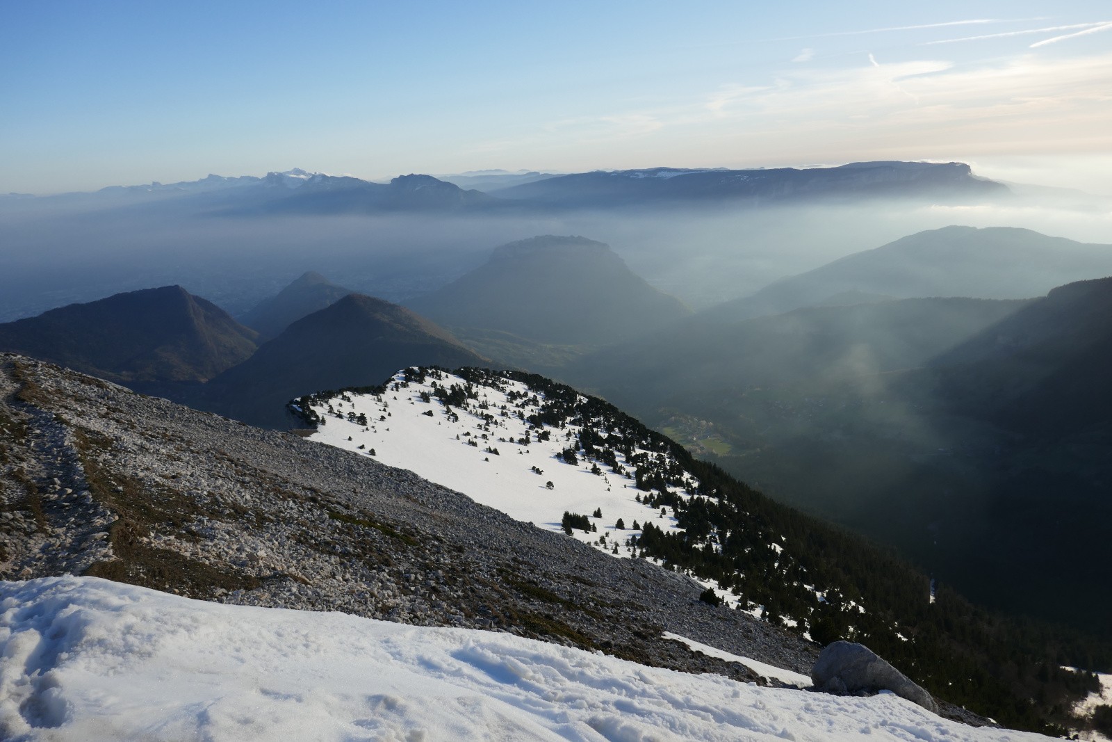 Chaussage sous le cable sommital&nbsp; 