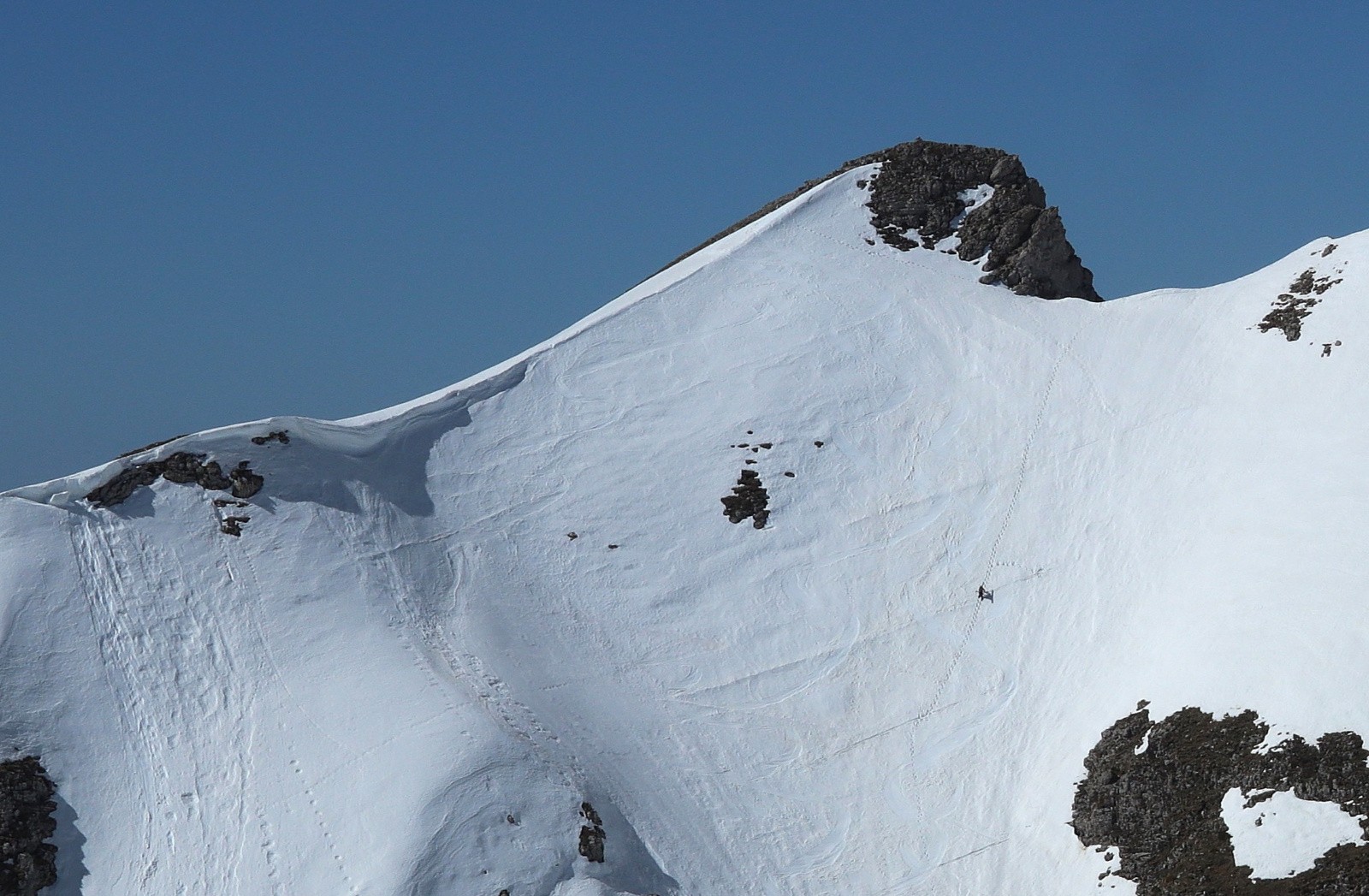 Isa retourne à l'Aiglière pendant que nous remontons au Collet des Moures&nbsp;