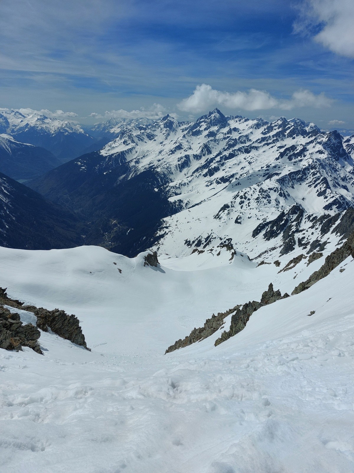 Couloir sud de la Belle etoile depuis le sommet&nbsp;