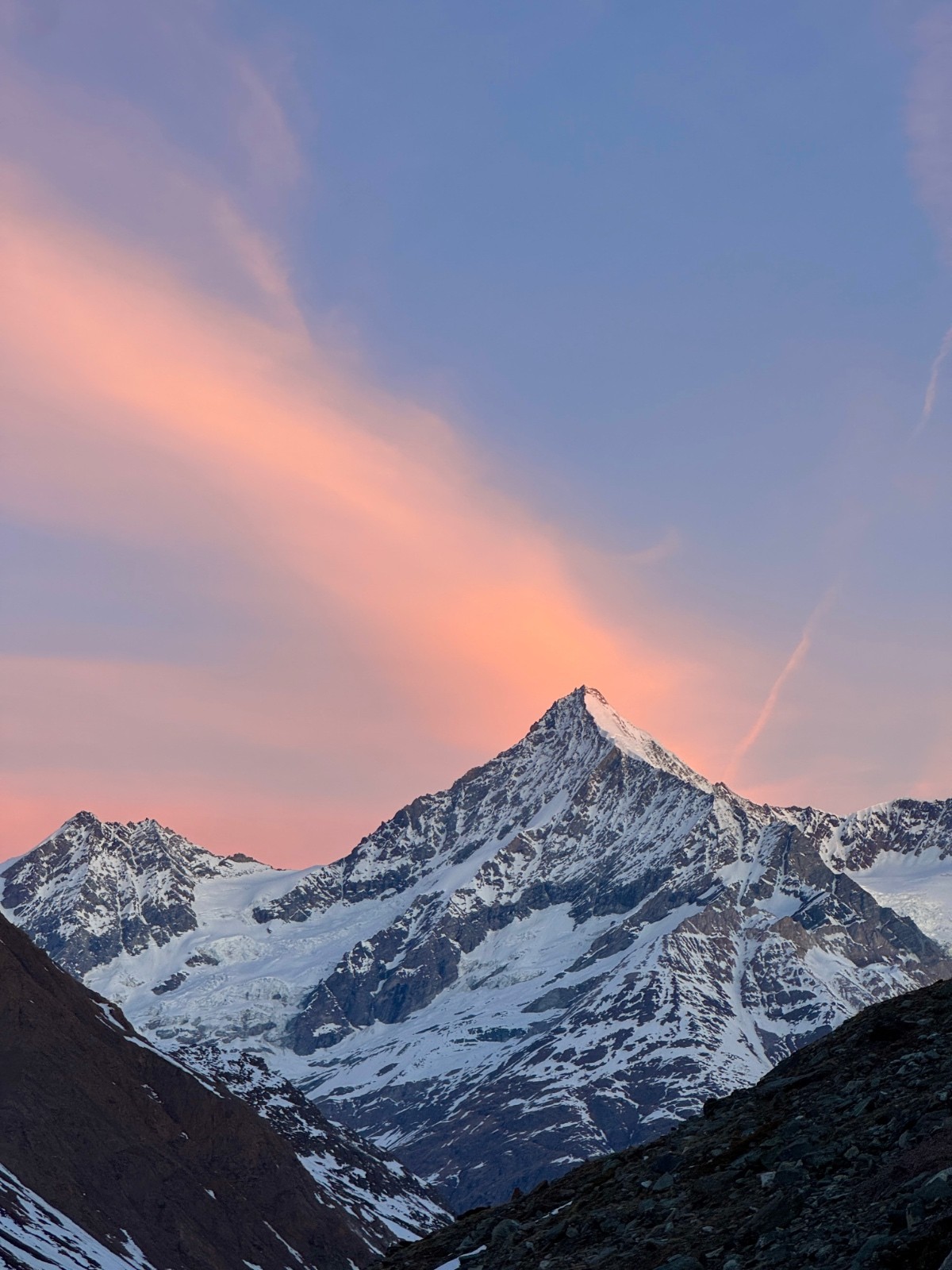 Aube sur le Weisshorn