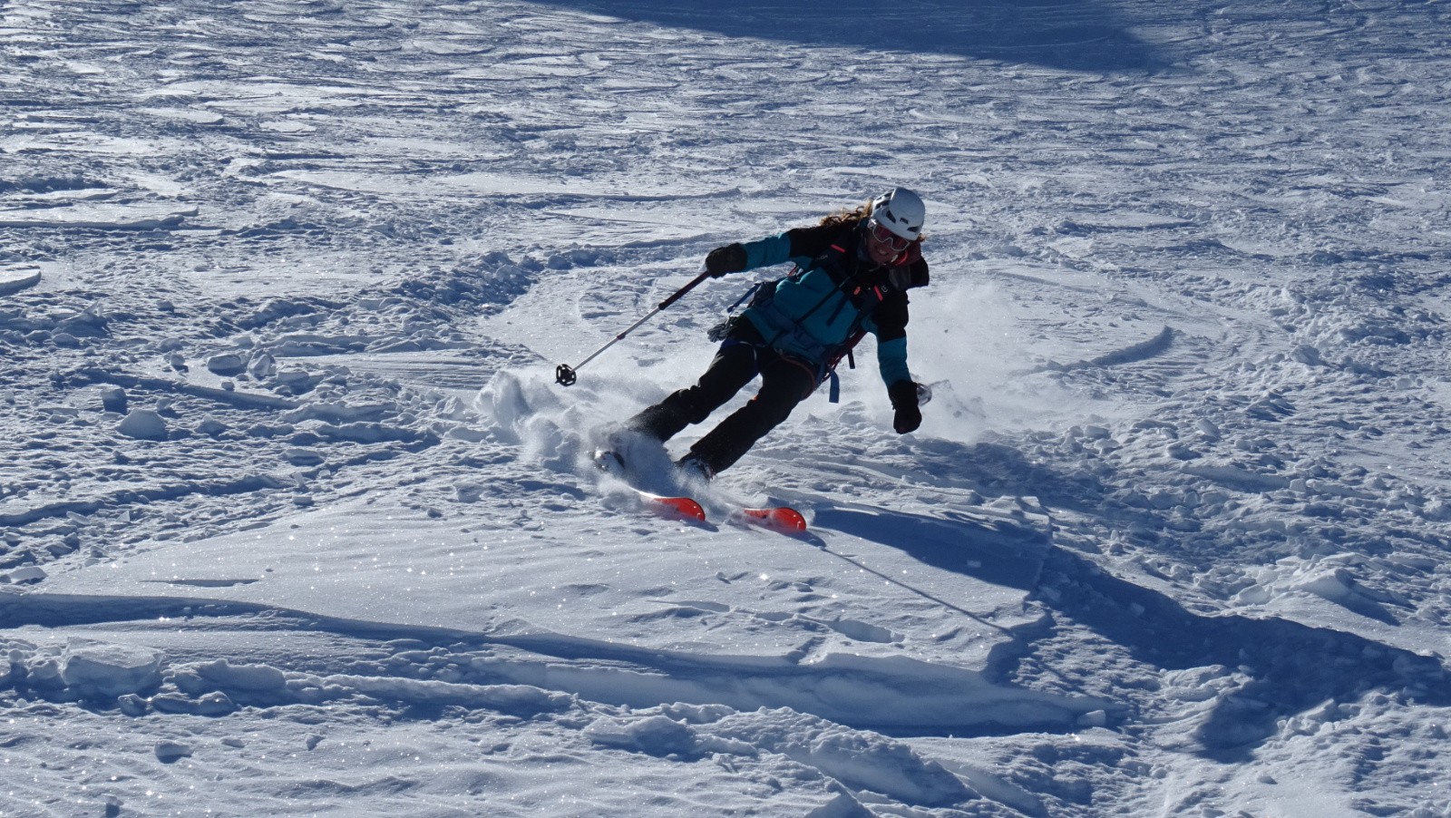 Conditions de descente sur le glacier