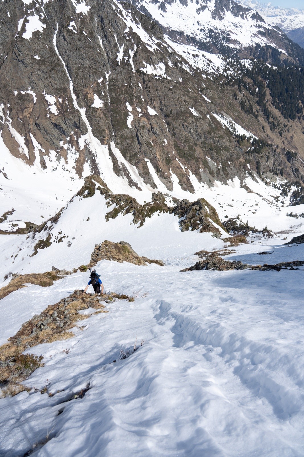 &nbsp;Seconde pente plutôt raidasse en haut