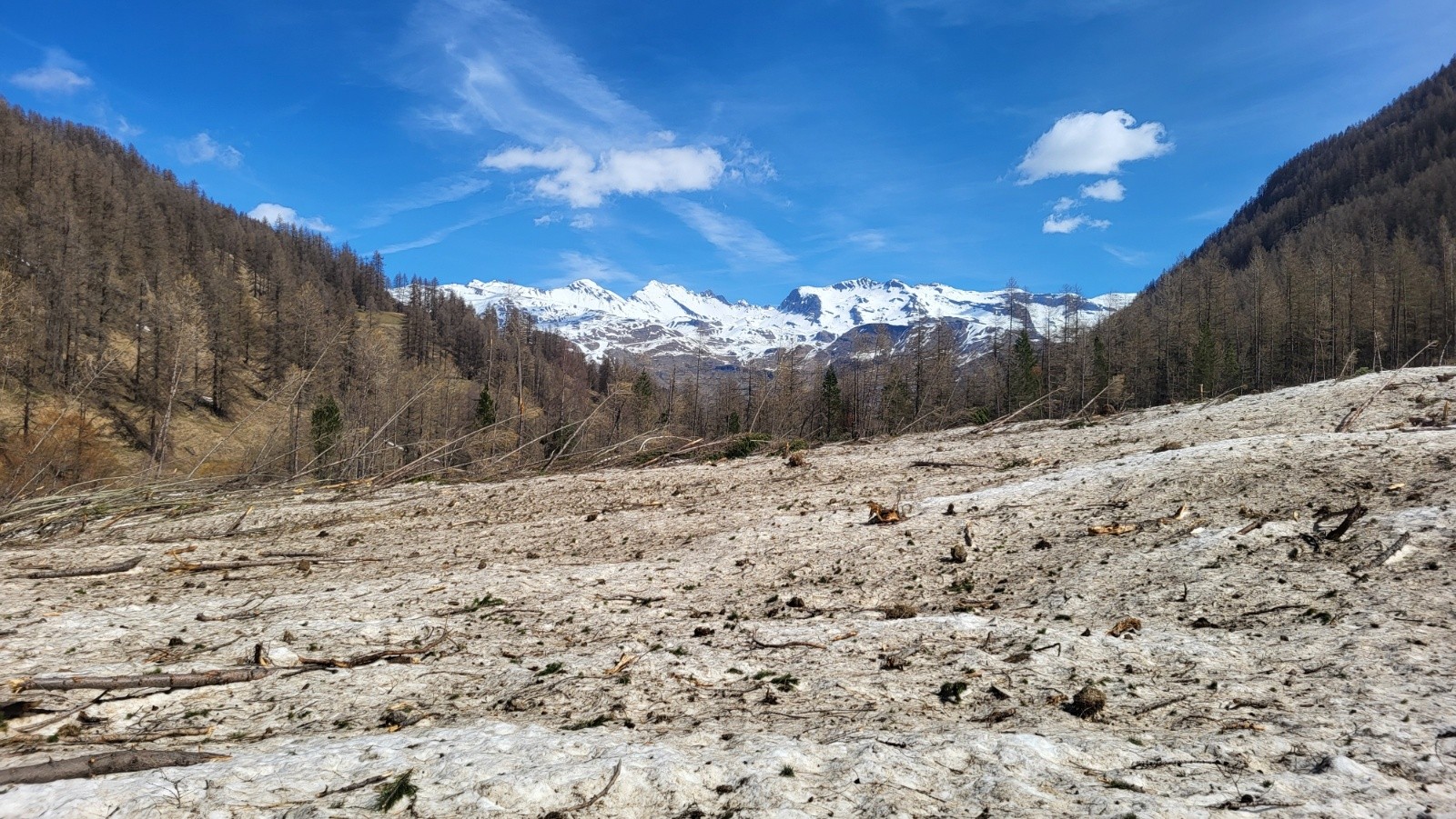 Les restes de l'avalanche de février&nbsp;