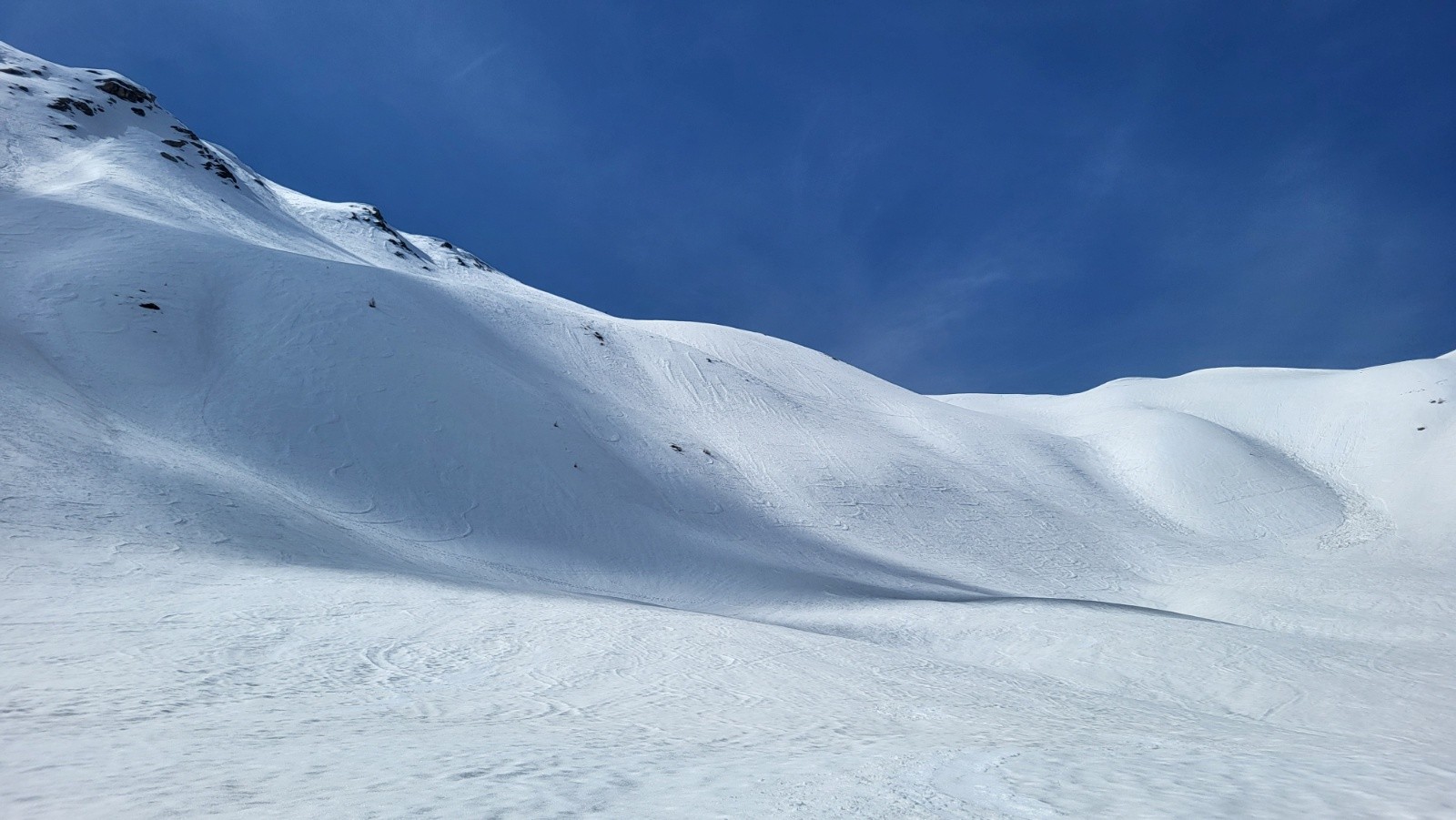 Bas de la face, bel enneigement&nbsp;