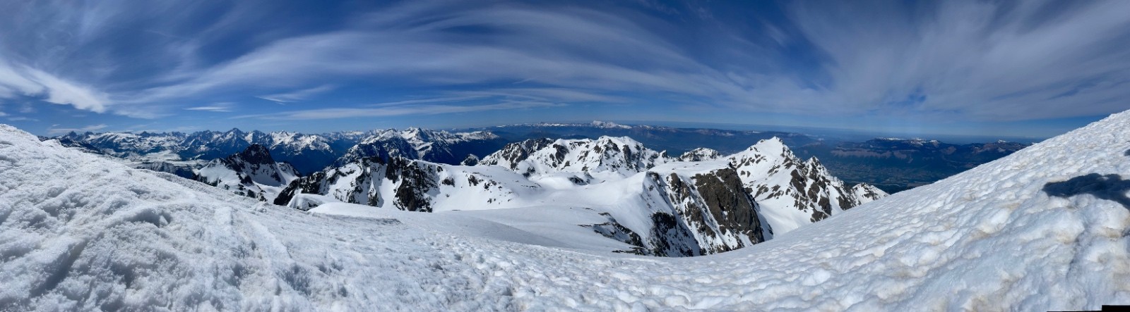 Vue sur la pente finale