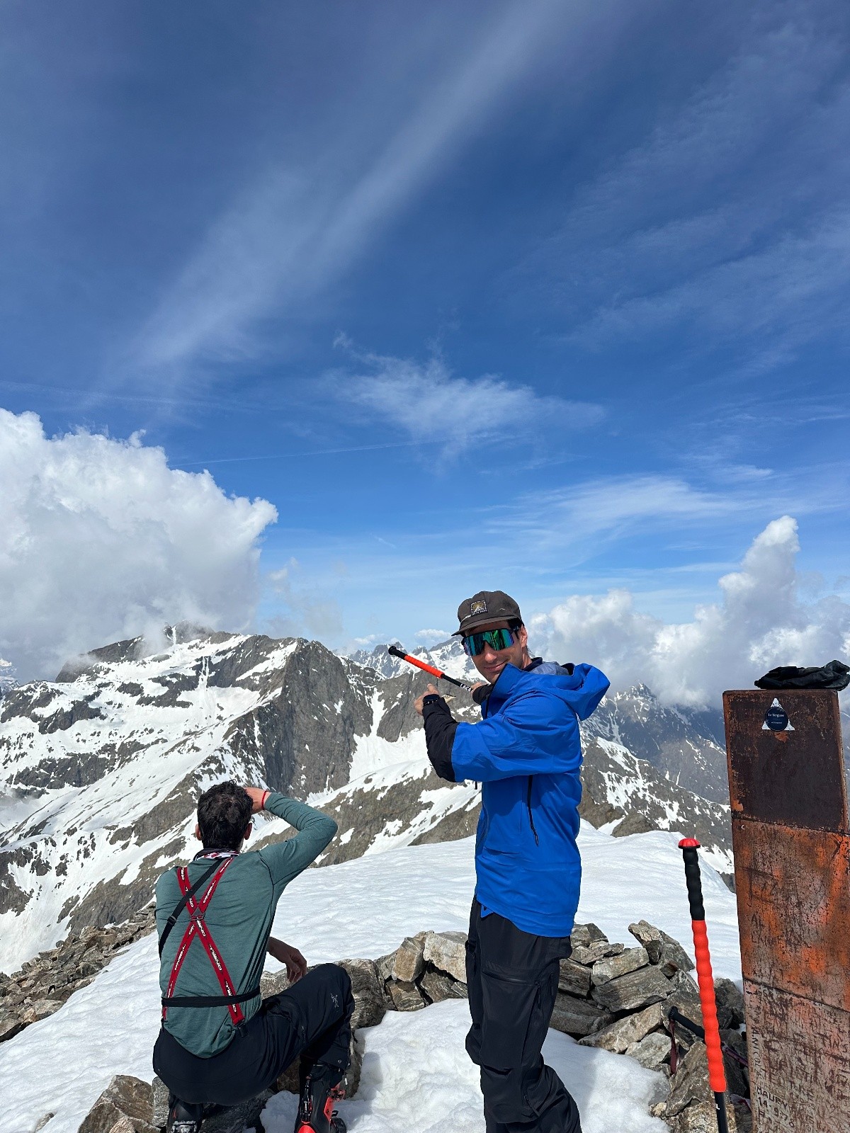 J2 : Sommet du Clapier, vue sur le Gélas grimpé hier&nbsp;