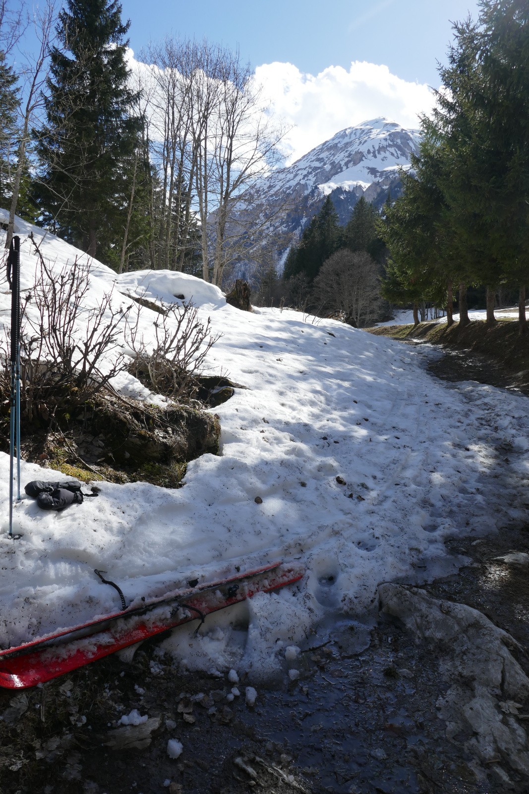 Fin du ski pour ce week-end 50m au dessus de la voiture;&nbsp; 