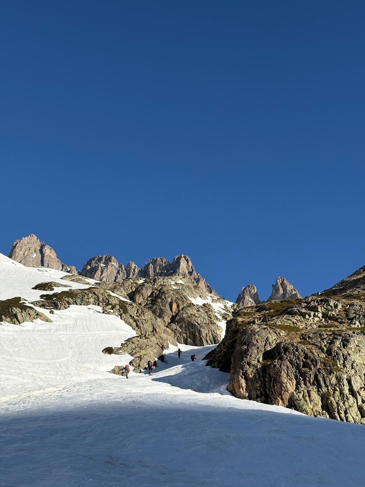 Montée de la Plate des agneaux, sous Adèle Planchard,&nbsp;