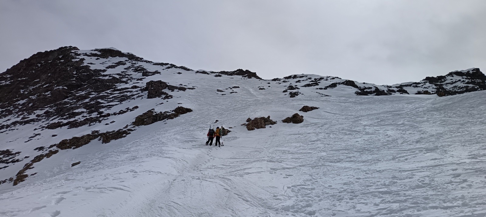 Pente finale avant l'arête