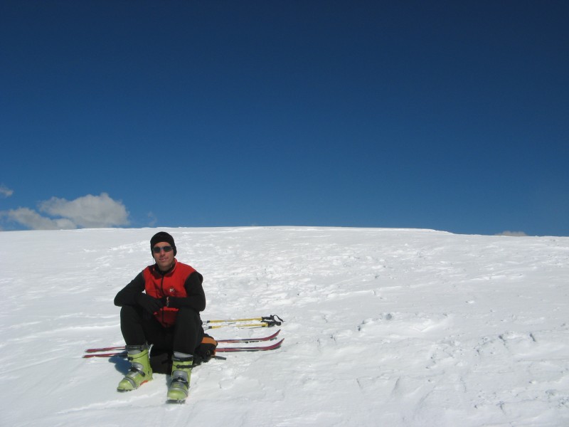 Punta Artica : Jean-chris au sommet. Merci boss!!!