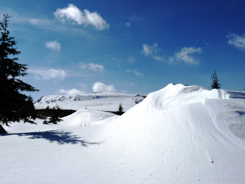 Le suc de la Lauzière : Le suc de la Lauzière avec un petit monticule créé par le vent
