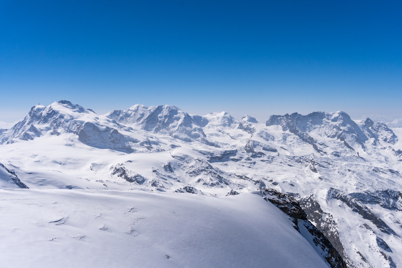Vue du sommet de l'Alphubel&nbsp;