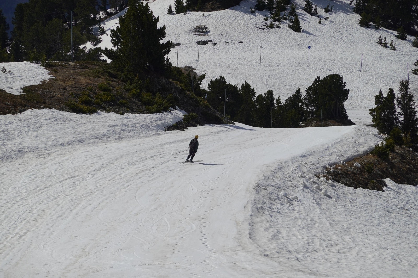 Humbert profite de la piste damée