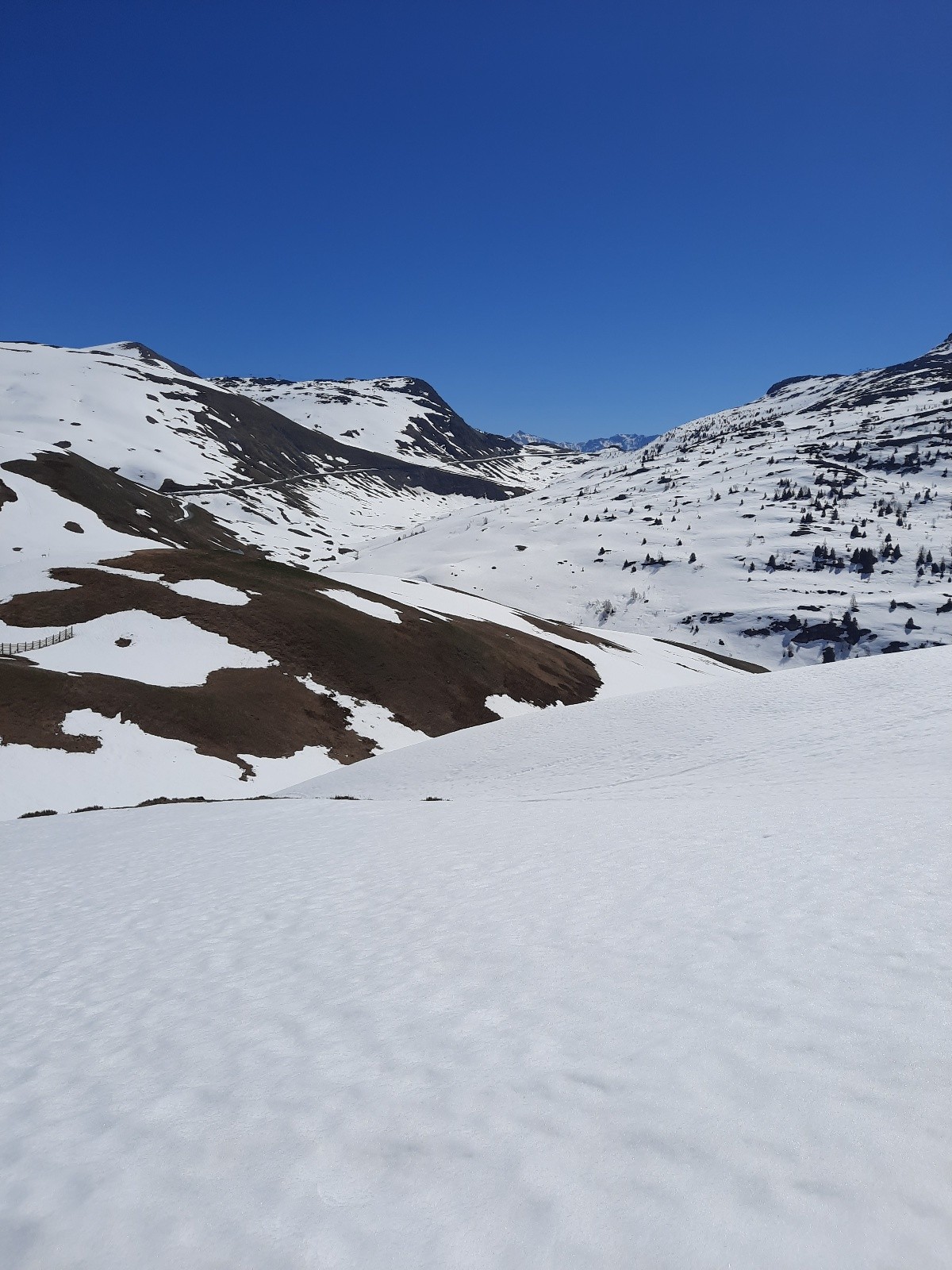 Route déneigée jusqu'à la Coix de Fer&nbsp;
